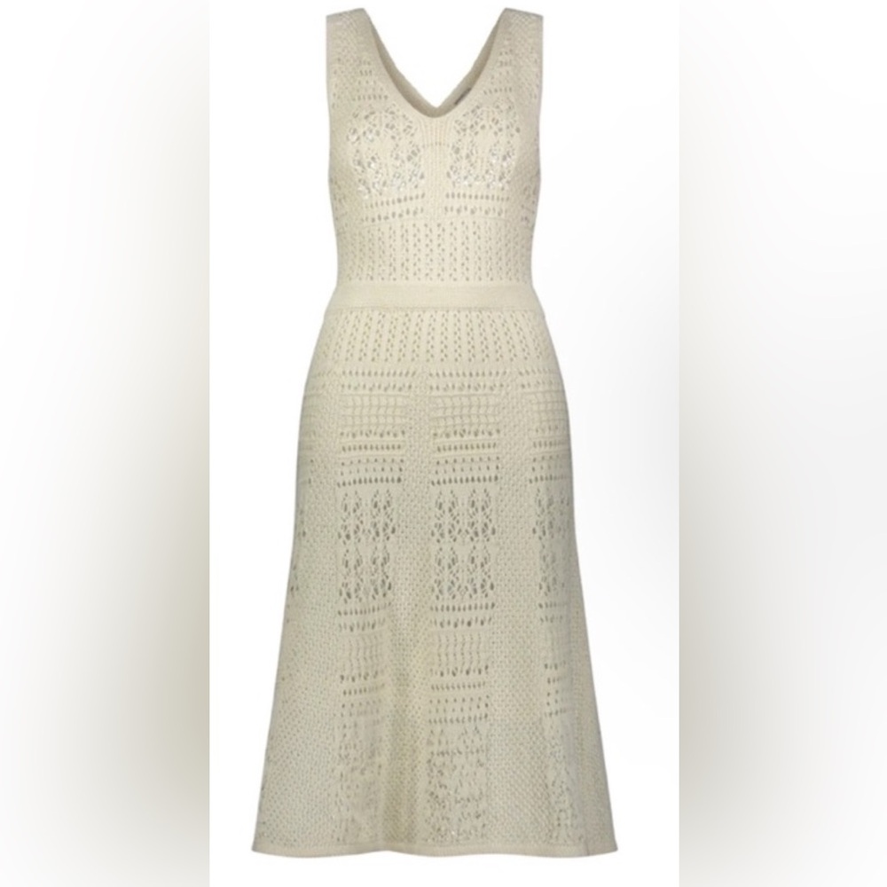 NWT Minnie Rose Cotton Sleeveless Open Stitch Dress